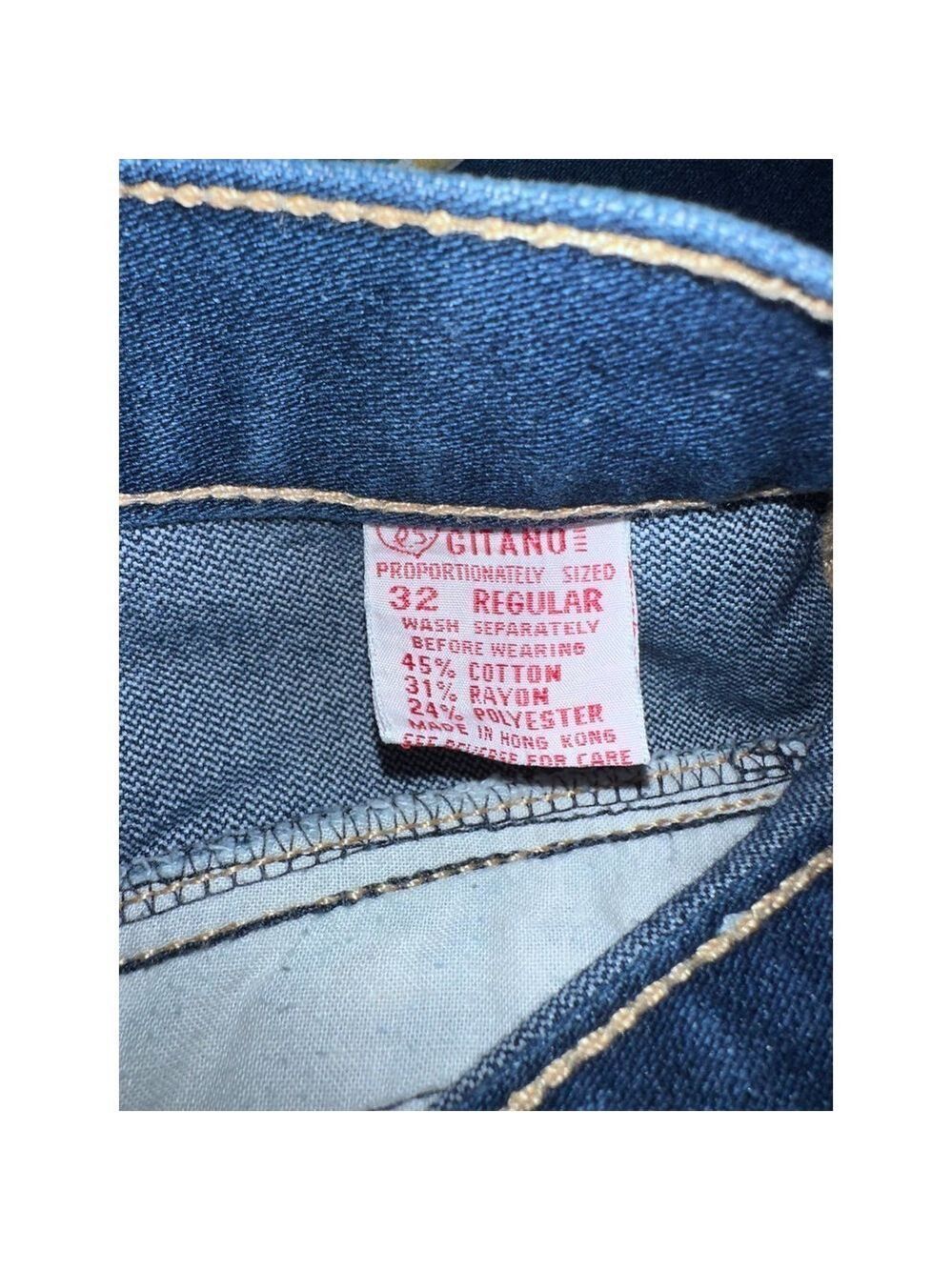 Vintage Women’s Size 32R 1980s Gitano High Waist Tapered Denim Blue Jeans - Picture 6 of 10